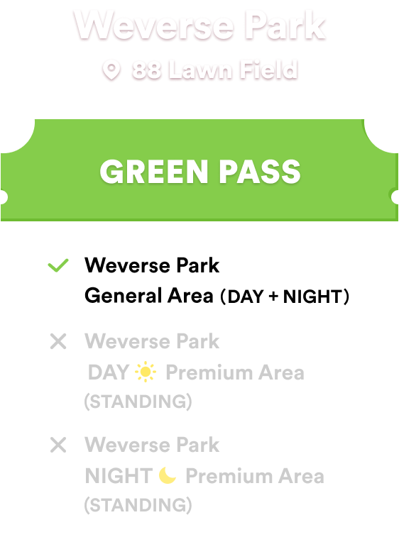 GREEN PASS Ticket Guide Image
